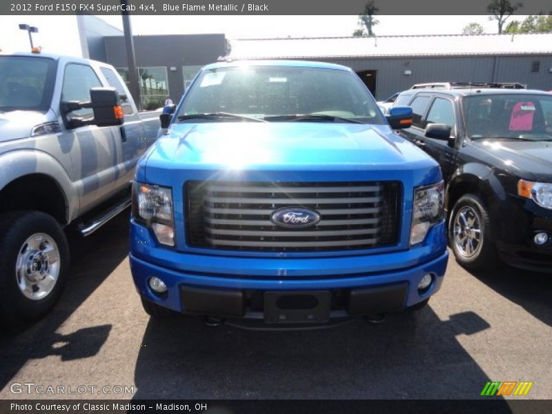 Blue Flame Metallic / Black 2012 Ford F150 FX4 SuperCab 4x4