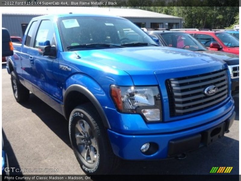 Blue Flame Metallic / Black 2012 Ford F150 FX4 SuperCab 4x4