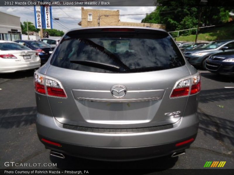 Liquid Silver Meatllic / Black 2012 Mazda CX-9 Touring AWD