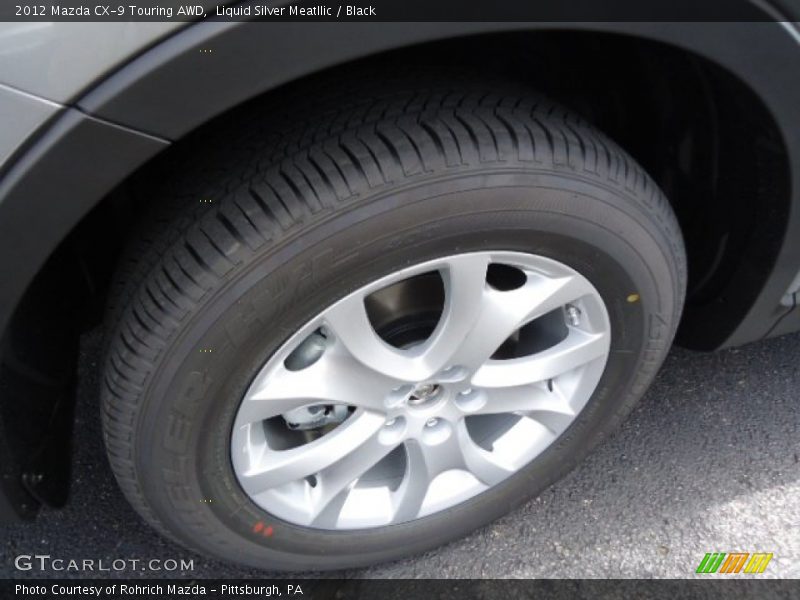 Liquid Silver Meatllic / Black 2012 Mazda CX-9 Touring AWD