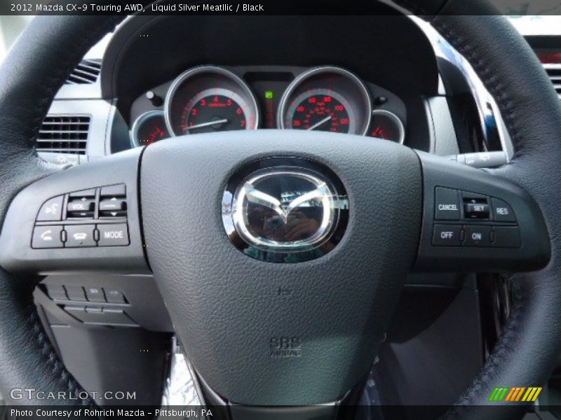 Liquid Silver Meatllic / Black 2012 Mazda CX-9 Touring AWD