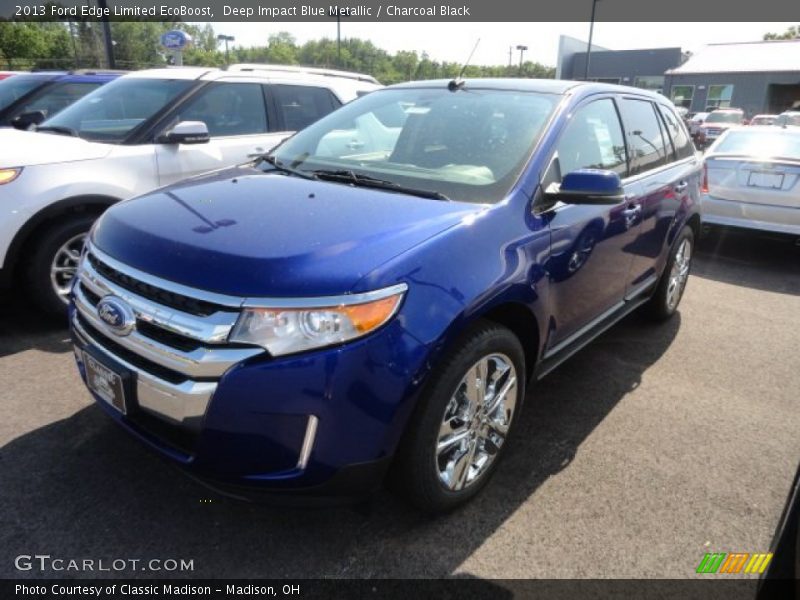 Deep Impact Blue Metallic / Charcoal Black 2013 Ford Edge Limited EcoBoost