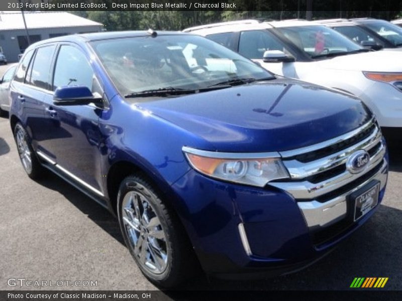 Deep Impact Blue Metallic / Charcoal Black 2013 Ford Edge Limited EcoBoost