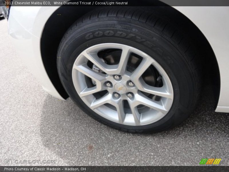 White Diamond Tricoat / Cocoa/Light Neutral 2013 Chevrolet Malibu ECO