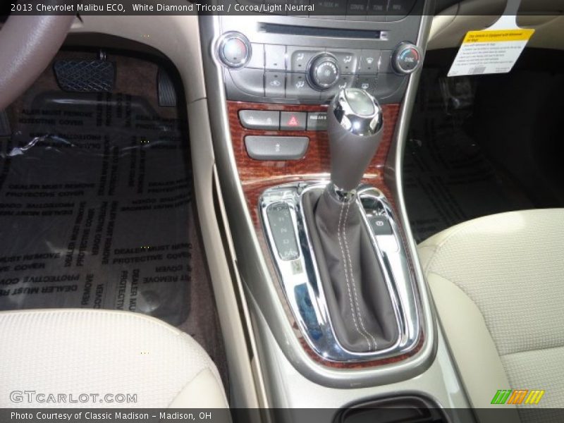 White Diamond Tricoat / Cocoa/Light Neutral 2013 Chevrolet Malibu ECO