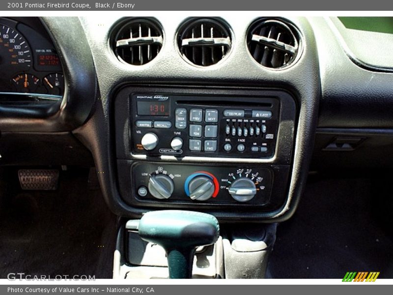 Controls of 2001 Firebird Coupe