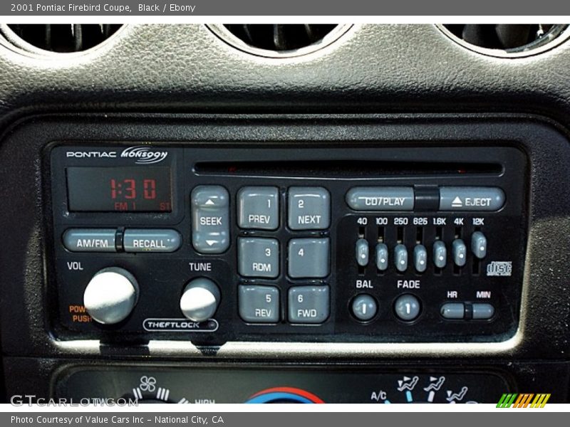 Audio System of 2001 Firebird Coupe