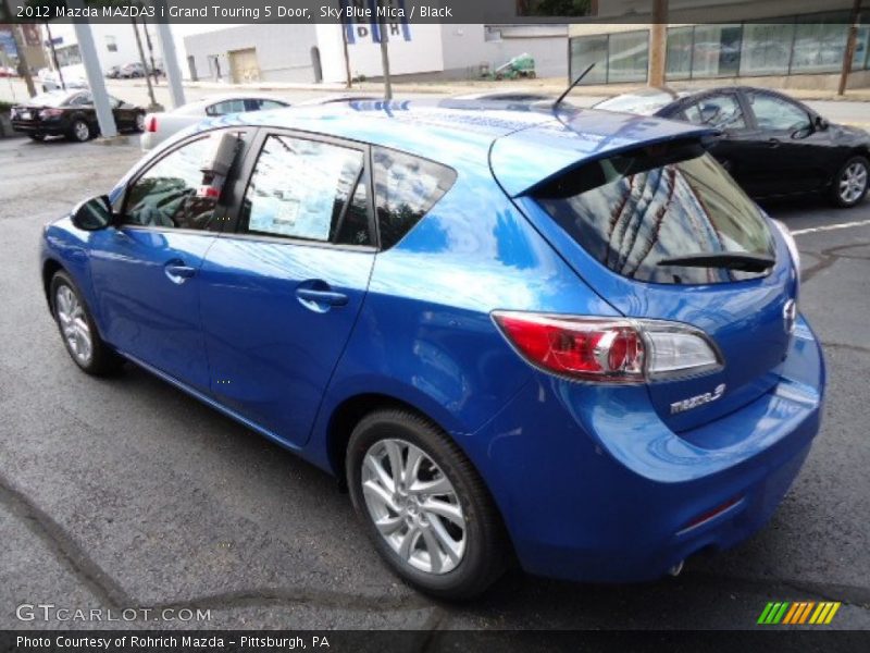 Sky Blue Mica / Black 2012 Mazda MAZDA3 i Grand Touring 5 Door