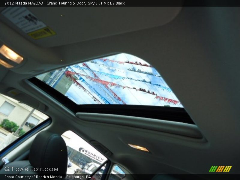 Sky Blue Mica / Black 2012 Mazda MAZDA3 i Grand Touring 5 Door