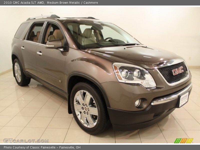 Medium Brown Metallic / Cashmere 2010 GMC Acadia SLT AWD