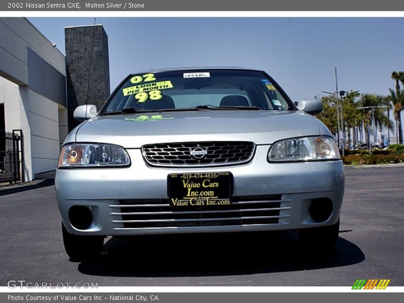 Molten Silver / Stone 2002 Nissan Sentra GXE