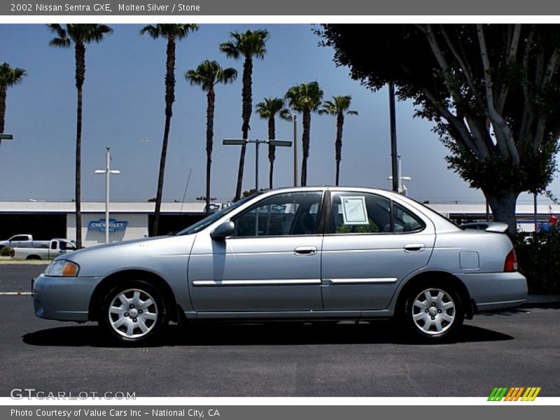Molten Silver / Stone 2002 Nissan Sentra GXE