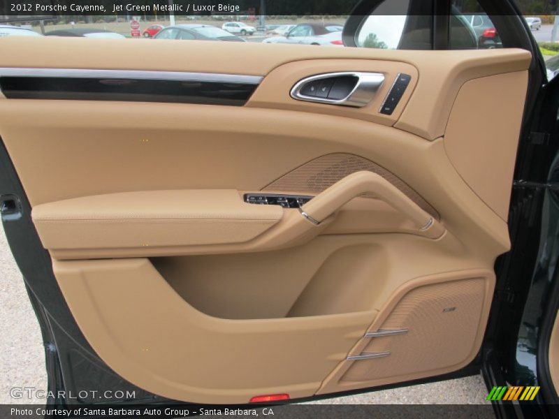 Jet Green Metallic / Luxor Beige 2012 Porsche Cayenne
