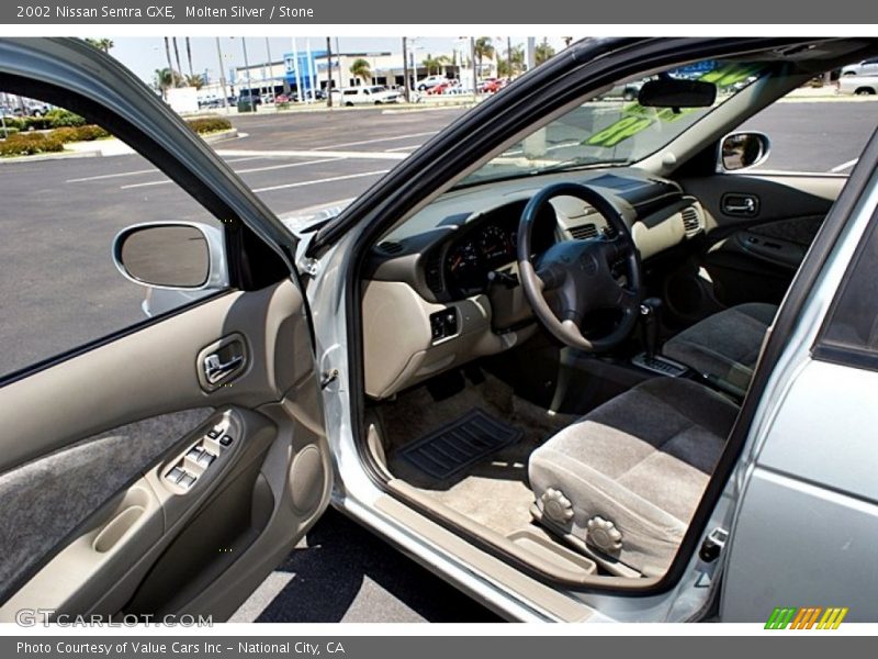 Molten Silver / Stone 2002 Nissan Sentra GXE