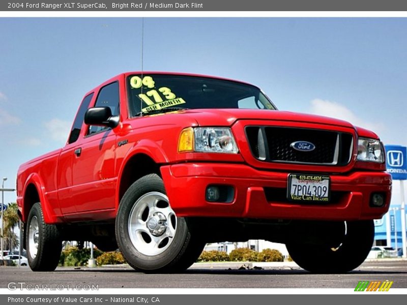 Bright Red / Medium Dark Flint 2004 Ford Ranger XLT SuperCab