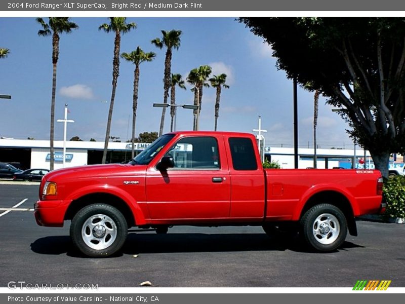 Bright Red / Medium Dark Flint 2004 Ford Ranger XLT SuperCab