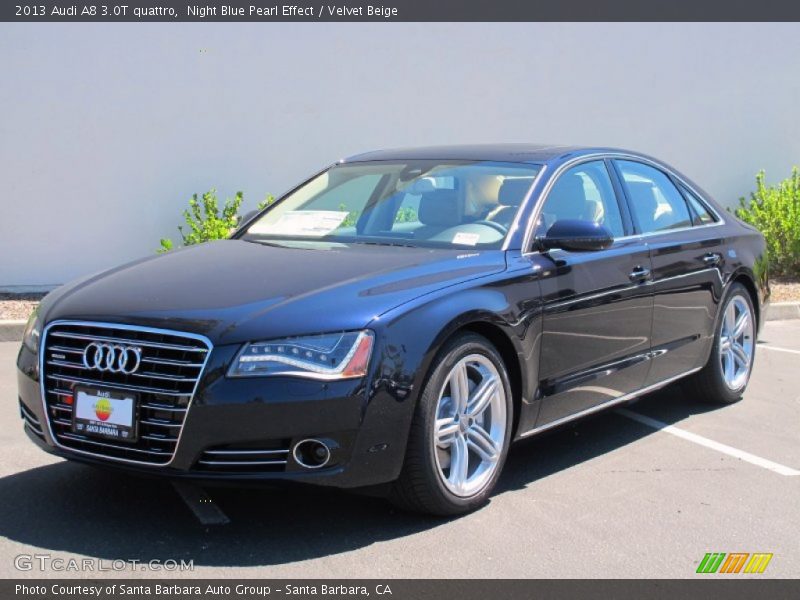 Night Blue Pearl Effect / Velvet Beige 2013 Audi A8 3.0T quattro