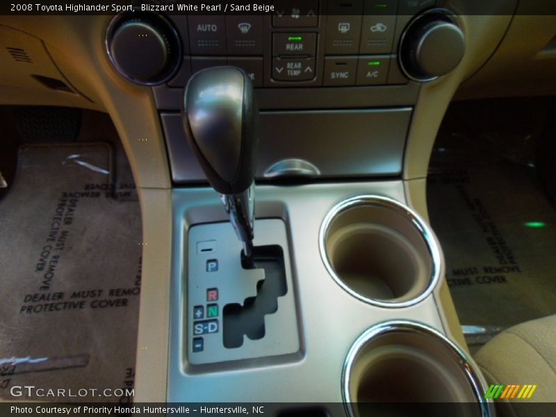 Blizzard White Pearl / Sand Beige 2008 Toyota Highlander Sport