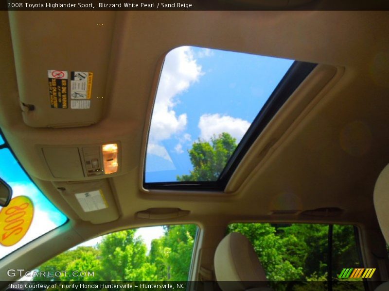 Blizzard White Pearl / Sand Beige 2008 Toyota Highlander Sport