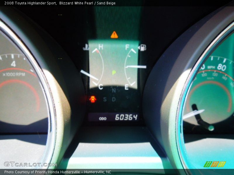 Blizzard White Pearl / Sand Beige 2008 Toyota Highlander Sport