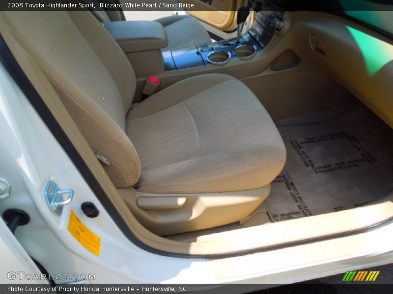 Blizzard White Pearl / Sand Beige 2008 Toyota Highlander Sport