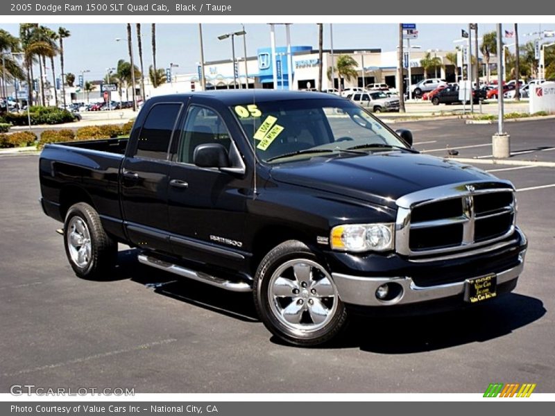 Black / Taupe 2005 Dodge Ram 1500 SLT Quad Cab