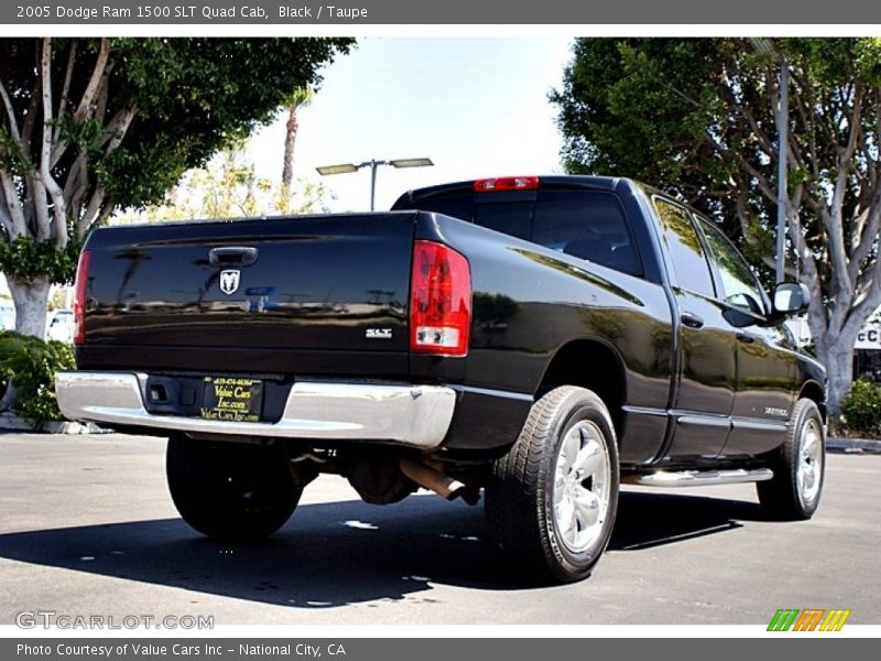 Black / Taupe 2005 Dodge Ram 1500 SLT Quad Cab