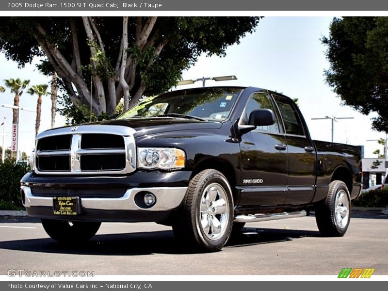 Black / Taupe 2005 Dodge Ram 1500 SLT Quad Cab