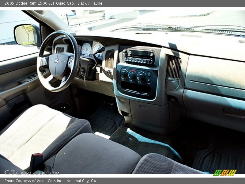 Black / Taupe 2005 Dodge Ram 1500 SLT Quad Cab