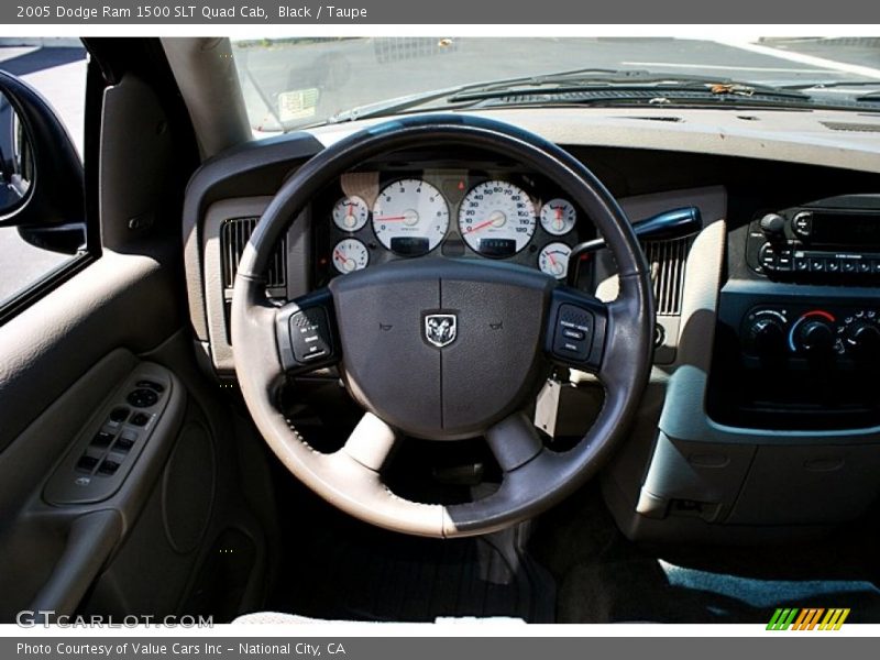 Black / Taupe 2005 Dodge Ram 1500 SLT Quad Cab