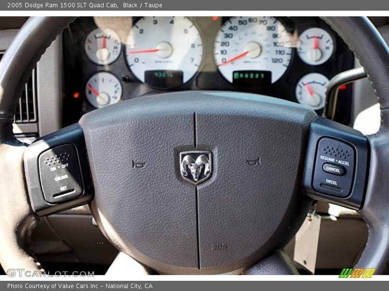 Black / Taupe 2005 Dodge Ram 1500 SLT Quad Cab