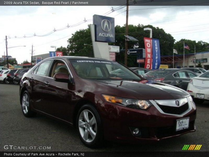 Basque Red Pearl / Parchment 2009 Acura TSX Sedan
