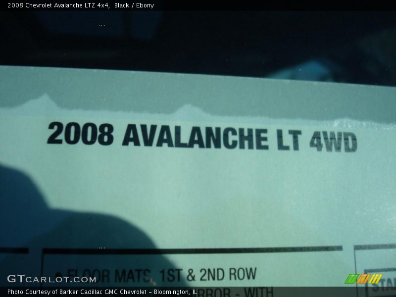 Black / Ebony 2008 Chevrolet Avalanche LTZ 4x4