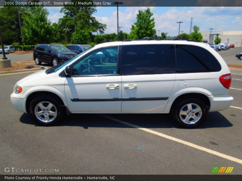 Stone White / Medium Slate Gray 2006 Dodge Caravan SXT