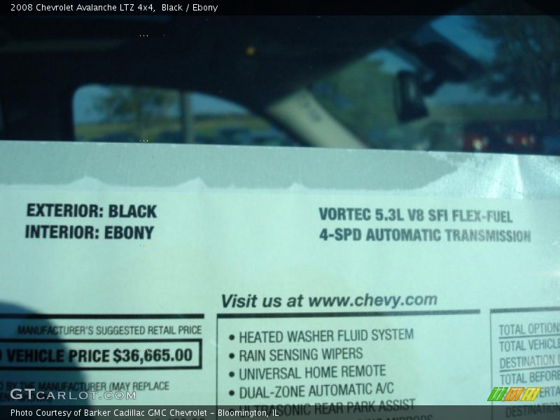 Black / Ebony 2008 Chevrolet Avalanche LTZ 4x4