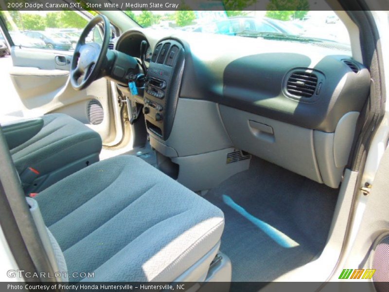 Stone White / Medium Slate Gray 2006 Dodge Caravan SXT