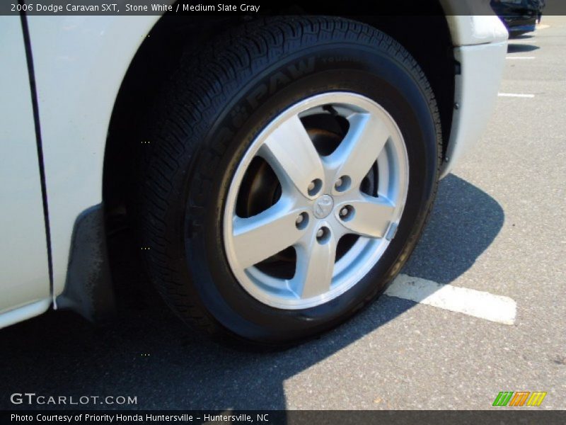 Stone White / Medium Slate Gray 2006 Dodge Caravan SXT