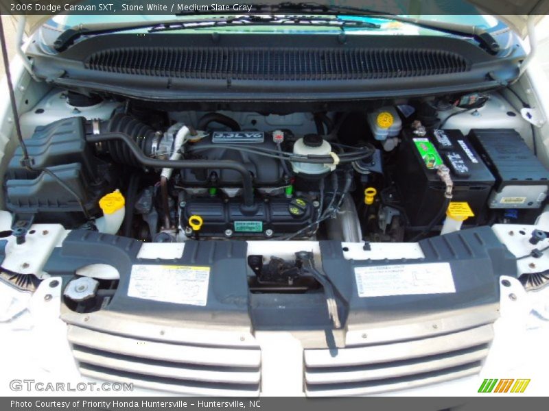 Stone White / Medium Slate Gray 2006 Dodge Caravan SXT