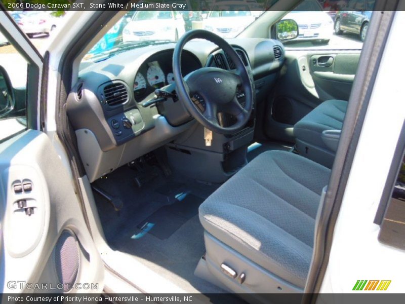 Stone White / Medium Slate Gray 2006 Dodge Caravan SXT