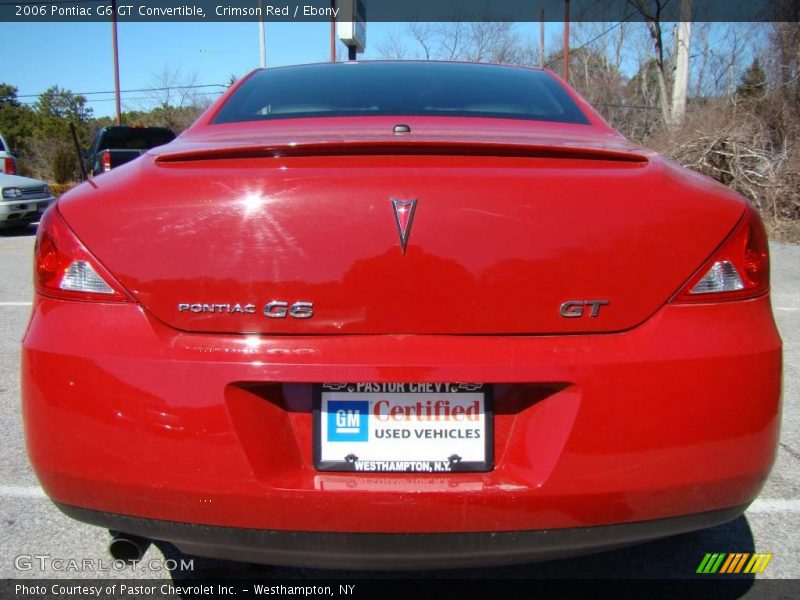 Crimson Red / Ebony 2006 Pontiac G6 GT Convertible