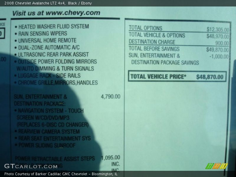 Black / Ebony 2008 Chevrolet Avalanche LTZ 4x4
