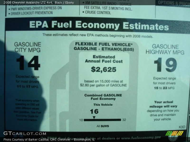 Black / Ebony 2008 Chevrolet Avalanche LTZ 4x4