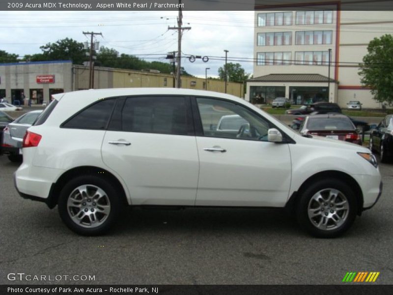 Aspen White Pearl / Parchment 2009 Acura MDX Technology