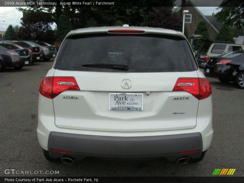 Aspen White Pearl / Parchment 2009 Acura MDX Technology