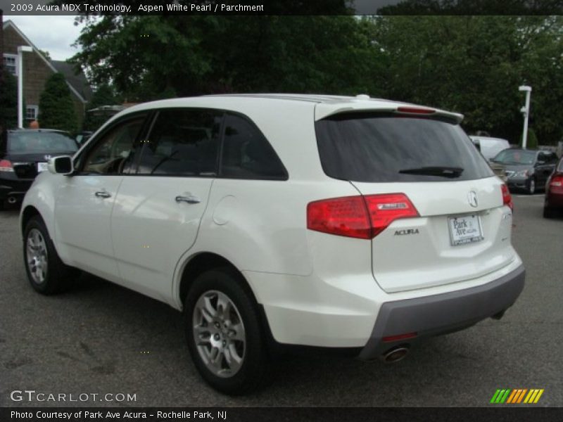 Aspen White Pearl / Parchment 2009 Acura MDX Technology