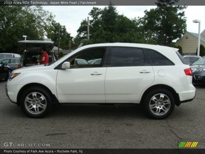 Aspen White Pearl / Parchment 2009 Acura MDX Technology
