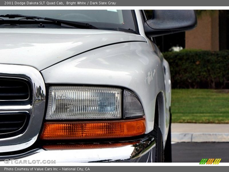 Bright White / Dark Slate Gray 2001 Dodge Dakota SLT Quad Cab