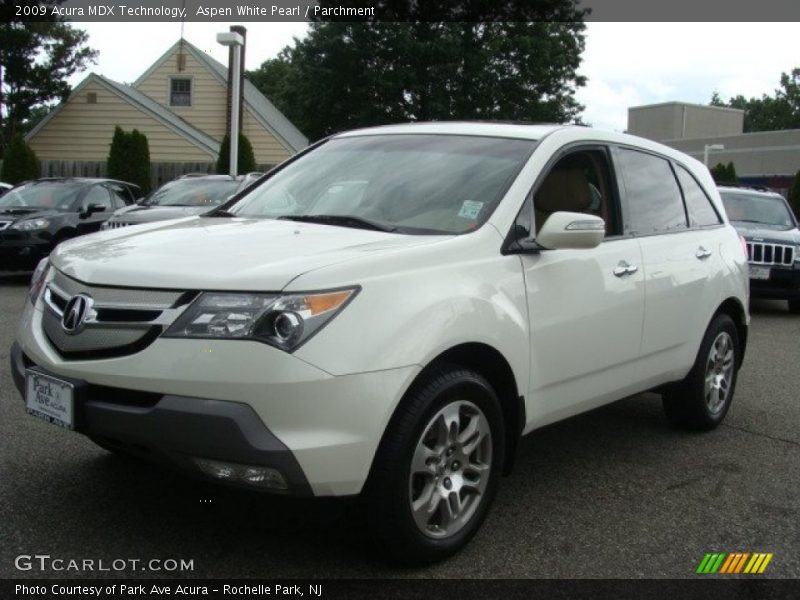 Aspen White Pearl / Parchment 2009 Acura MDX Technology