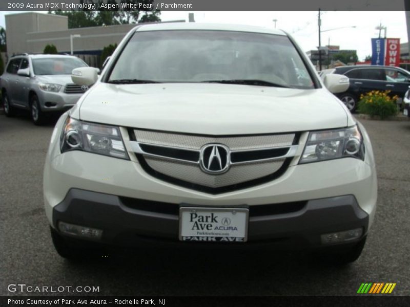 Aspen White Pearl / Parchment 2009 Acura MDX Technology