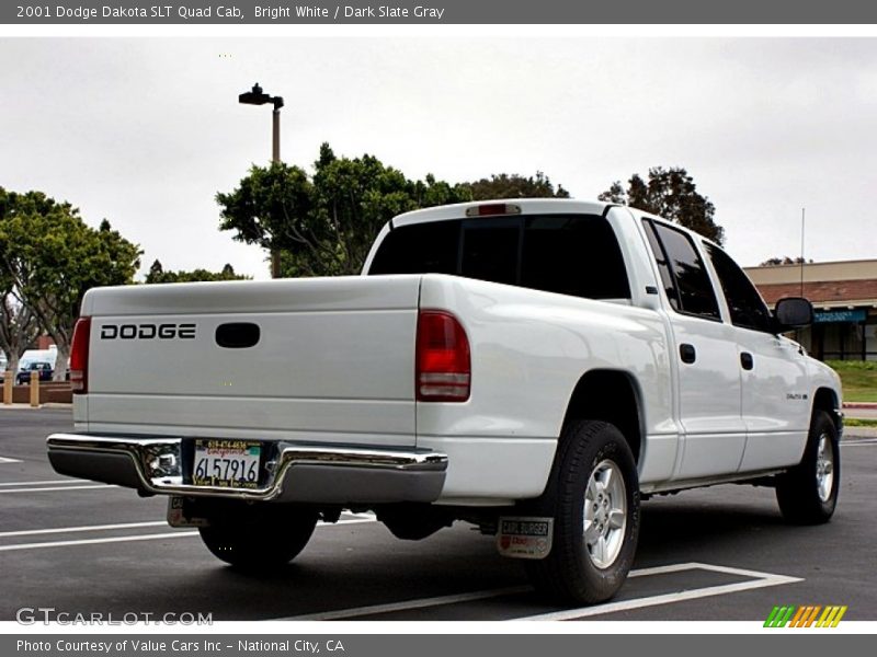 Bright White / Dark Slate Gray 2001 Dodge Dakota SLT Quad Cab